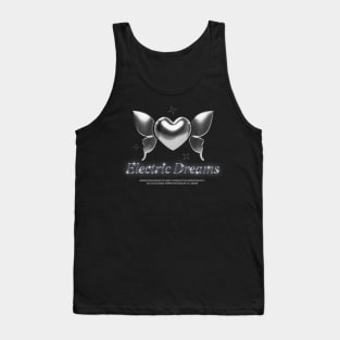 Silver Serenity: Heart and Wings of Electric Dreams Tank Top